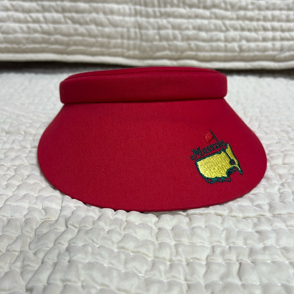 Magnolia Lane Adults Masters Embroidered Logo Visor Golf Hat One Size Red